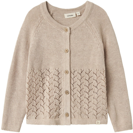 Lil'Atelier Pastel Parchment Melange Nmfolga Ls Knit Card Lil