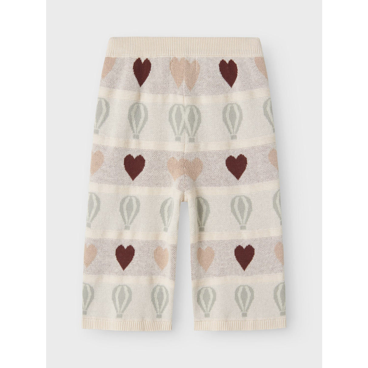 Lil'Atelier Pastel Parchment Nmflamai Wide Knit Ancle Pant Lil