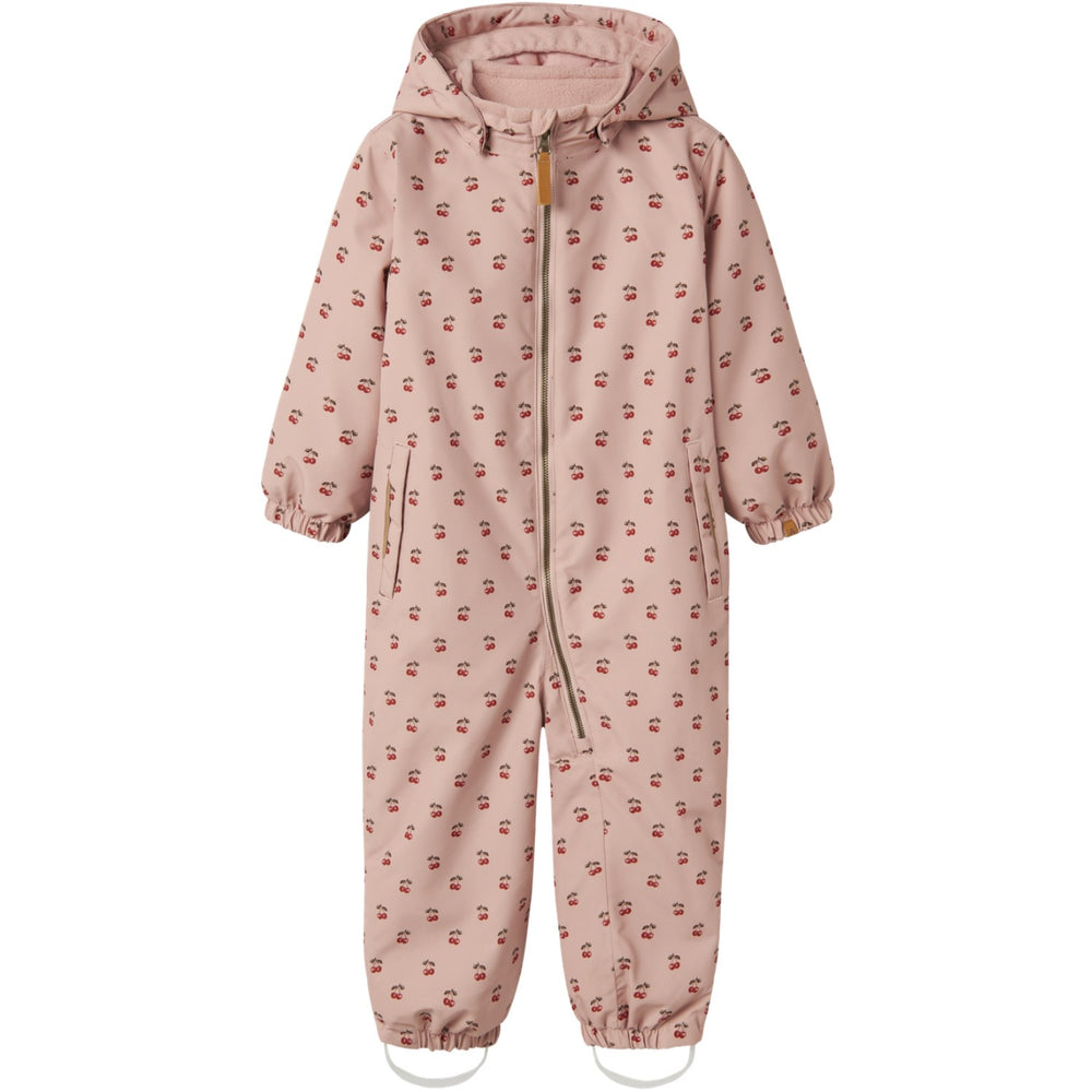 Lil'Atelier Misty Rose Cherry Nmflasnow10 Snowsuit Aop Fo Lil