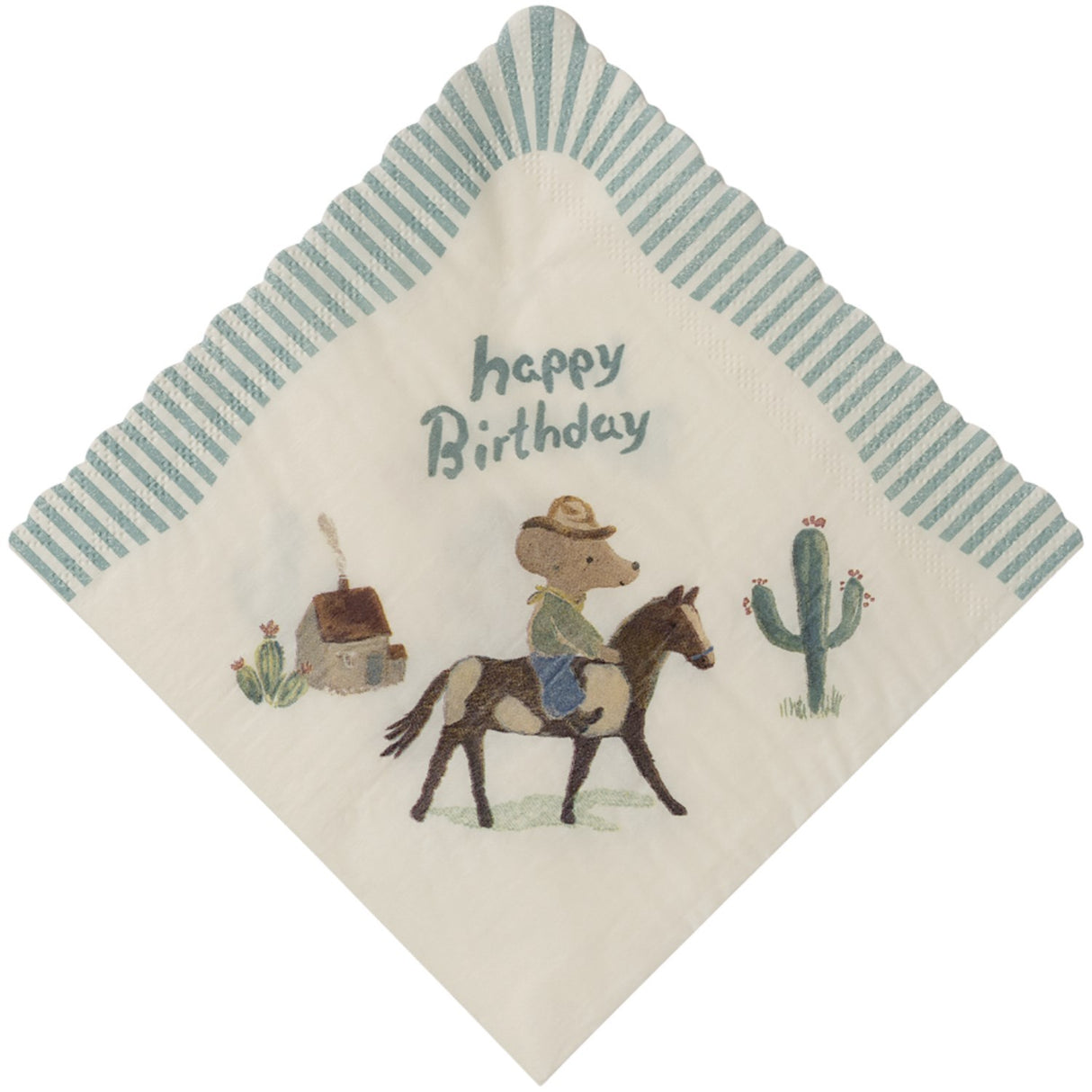 Maileg Napkin, Happy Birthday - Cowboy