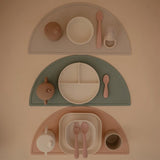 Mushie Blush/Shifting Sand Toddler Starter Spoons 2-Pack