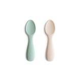 Mushie Cambridge Blue/Shifting Sand Toddler Starter Spoons 2-Pack