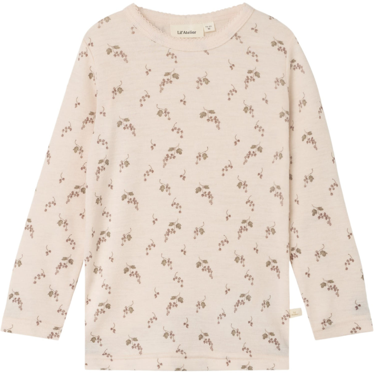 Lil'Atelier Morganite Berry Nmfnoel Nia Wool Ls Slim Top Lil