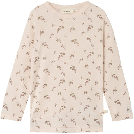 Lil'Atelier Morganite Berry Nmfnoel Nia Wool Ls Slim Top Lil