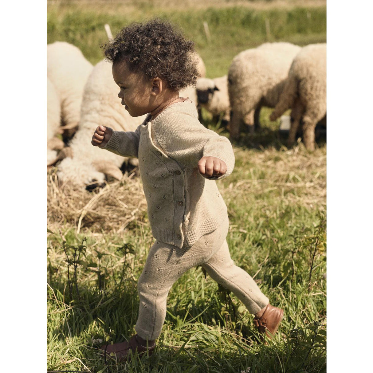 Lil'Atelier Safari Melange Nbnnalio Ls Wrap Knit Lil