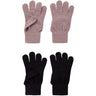Name It Black Woodrose Nkfmagic Glitter Gloves 2P