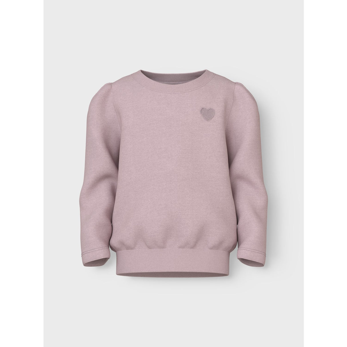 Name It Burnished Lilac Heart Embroidery Nmfvima Ls Nreg Sweat Bru