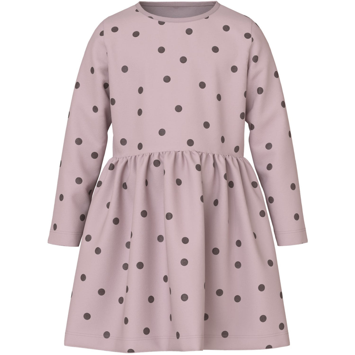 Name It Burnished Lilac Peppercorn Dot Nmfvivian Ls Dress