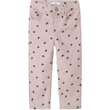 Name It Burnished Lilac Heart Nmfrose Straight Aop Twill Pants 7218-Yf