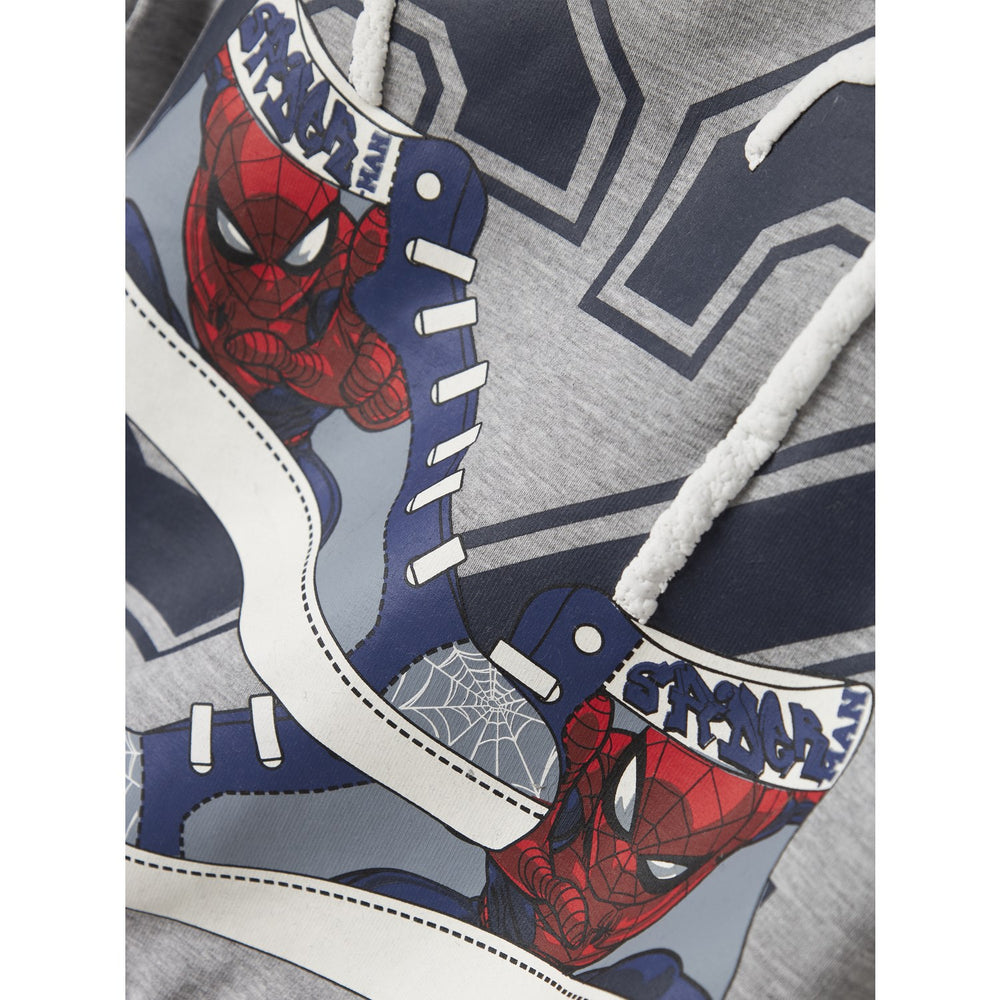 Name It Grey Melange Nmmadam Spider Nreg Sweat Bru Mar