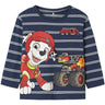 Name It Insignia Blue Nmmsofus Paw Ls Nreg Top Box Cplg