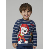 Name It Insignia Blue Nmmsofus Paw Ls Nreg Top Box Cplg