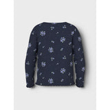 Name It Navy Blazer Blossom Aop Nmfvemia Ls Slim Top
