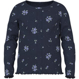 Name It Navy Blazer Blossom Aop Nmfvemia Ls Slim Top