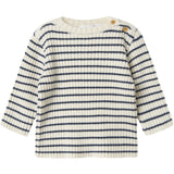 Name It Insignia Blue Cloud Dancer Nbmostripe Ls Knit