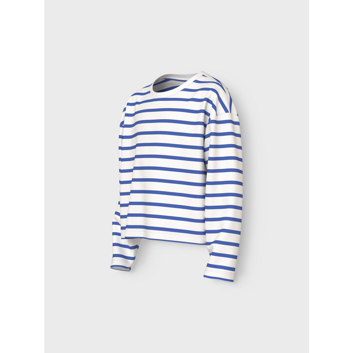 Name It Cloud Dancer Amparo Blue Stripe Nkfvita Ls Short Rlx Top