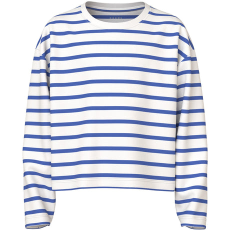 Name It Cloud Dancer Amparo Blue Stripe Nkfvita Ls Short Rlx Top