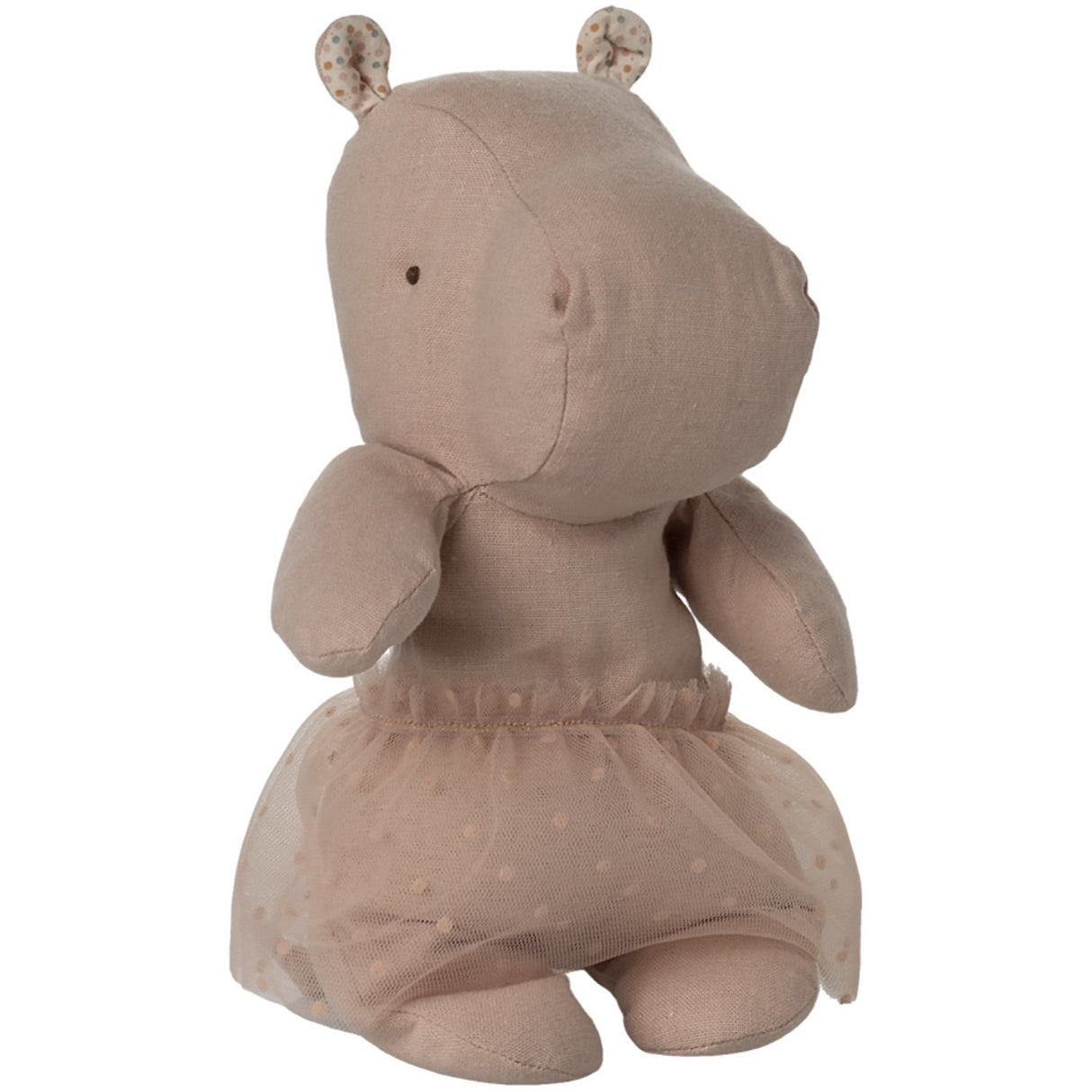 Maileg Safari Friends, Hippo W. Skirt, Small - Soft Rose
