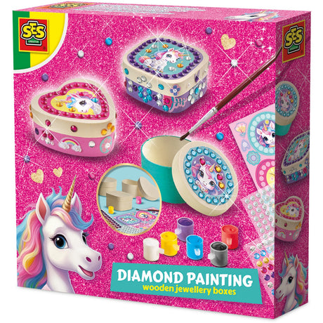 SES Creative Diamond Mosaic Unicorn Jewelry Box