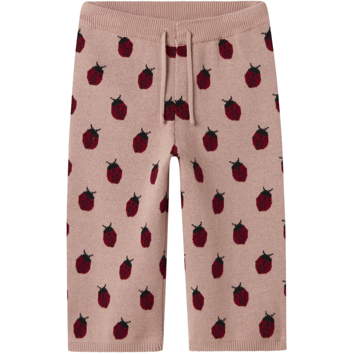 Lil'Atelier Misty Rose Nmflulio Wide Knit Ancle Pants Lil