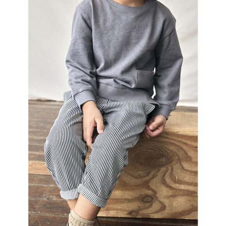 Lil'Atelier Dark Blue Denim White Nmmkasper Loose Twi Pants 4021-Cm Lil