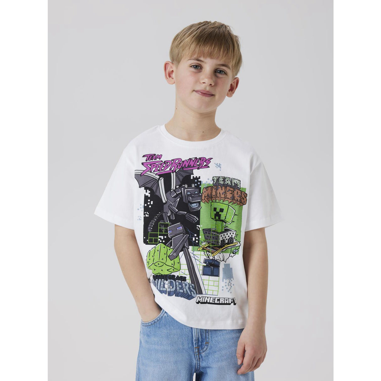 Name It Bright White Nkmjahi Minecraft Nreg Ss Top Noos Bfu
