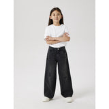 Name It Black Denim Nkfrose Hw Wide Jeans Destr 1411-Be Noos