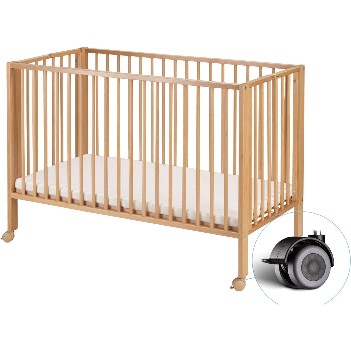 tiSsi® Nature Jori Sammenklappelig Bed Massiv Beech