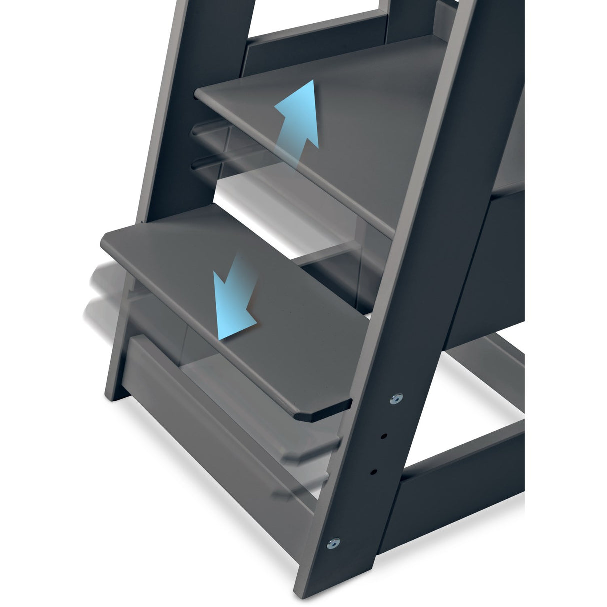 tiSsi® Grey Laquer Felix Learning Tower Massiv Beech