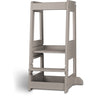 tiSsi® Stormy Grey Laquer Felix Learning Tower Massiv Beech