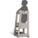 tiSsi® Stormy Grey Laquer Felix Learning Tower Massiv Beech