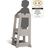 tiSsi® Stormy Grey Laquer Felix Learning Tower Massiv Beech