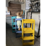 tiSsi® Sun Yellow Laquer Felix Learning Tower Massiv Beech