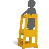 tiSsi® Sun Yellow Laquer Felix Learning Tower Massiv Beech