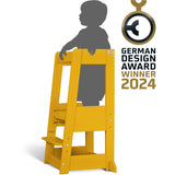 tiSsi® Sun Yellow Laquer Felix Learning Tower Massiv Beech