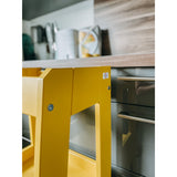 tiSsi® Sun Yellow Laquer Felix Learning Tower Massiv Beech