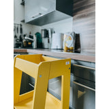 tiSsi® Sun Yellow Laquer Felix Learning Tower Massiv Beech