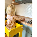 tiSsi® Sun Yellow Laquer Felix Learning Tower Massiv Beech