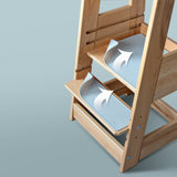 tiSsi® Grey Felix Non-Slip Mats - Set With 2 For Learning Tower Felix