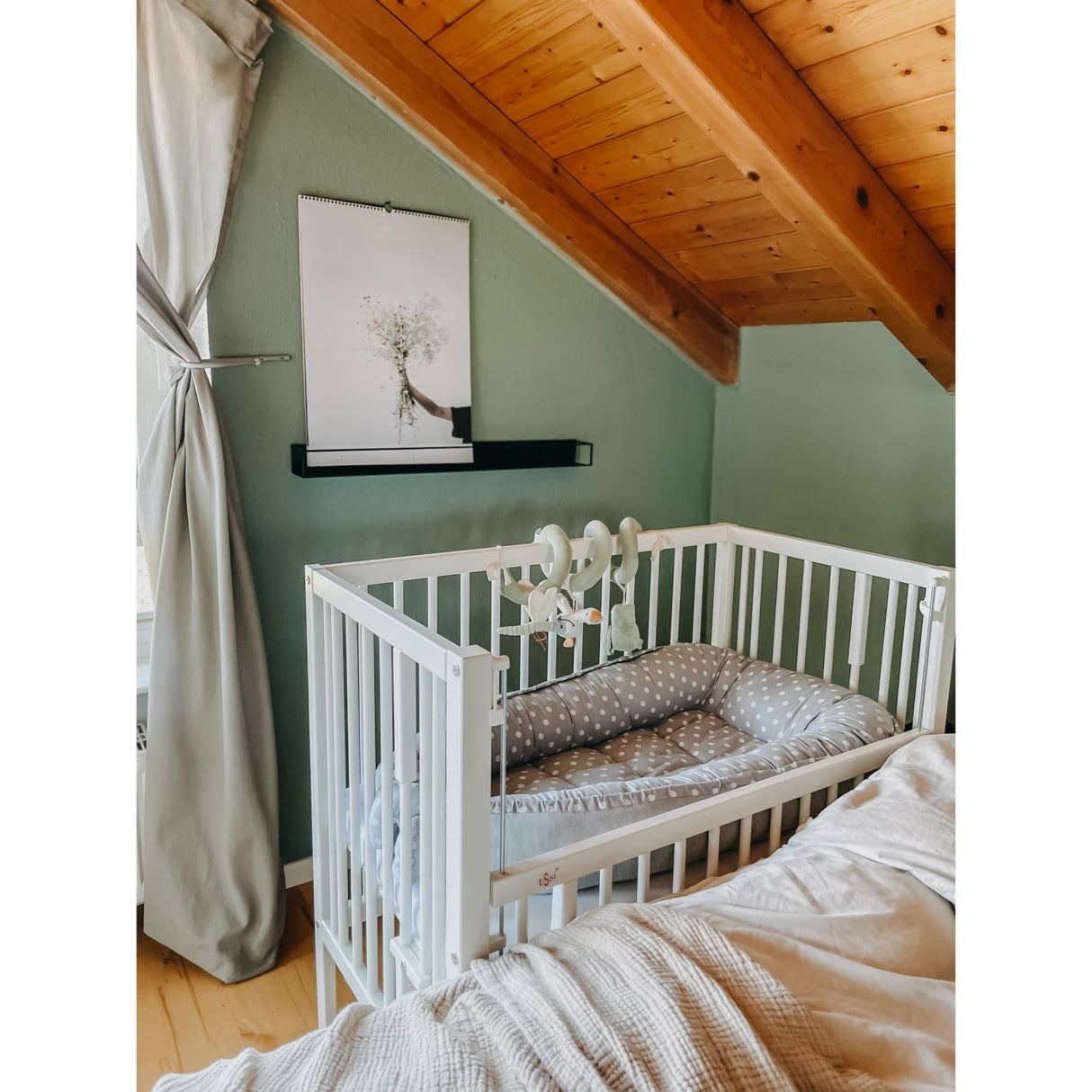 tiSsi® White Laquer Maxi Barneseng Massiv Beech