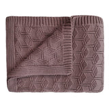 Mushie Honeycomb Desert Rose Knitted Baby Blanket