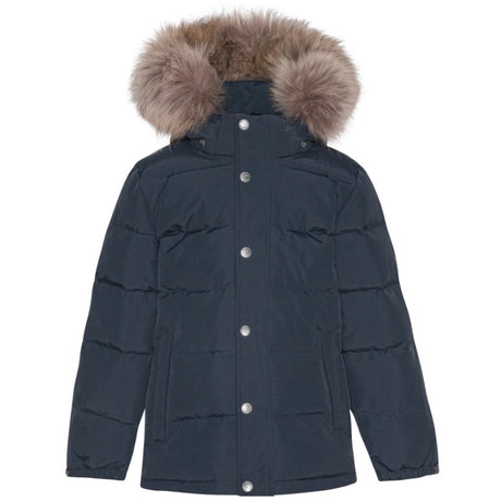 Ver De Terre 600 Navy Down Jacket W/Fur