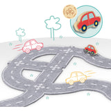 SES Creative Felt Road Surface, with Car 40 Pieces