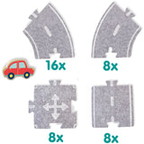 SES Creative Felt Road Surface, with Car 40 Pieces