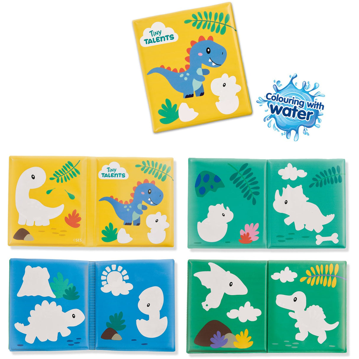 SES Creative Bathing Game Coloring with Water Dino Bath Book