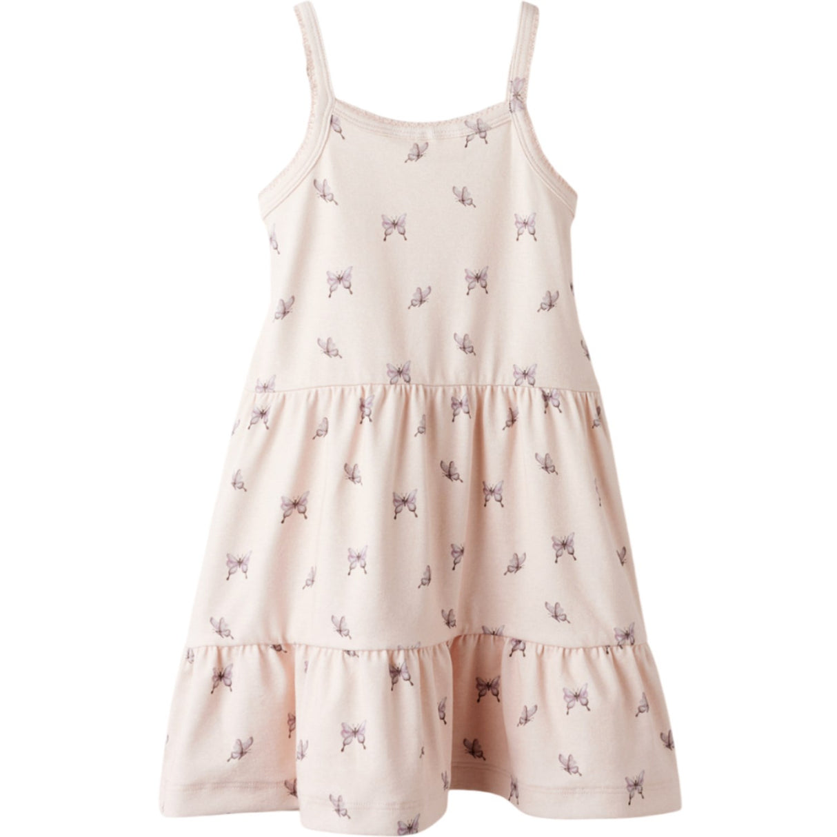 Lil'Atelier Peach Blush Butterfly Gayo San Strap Dress