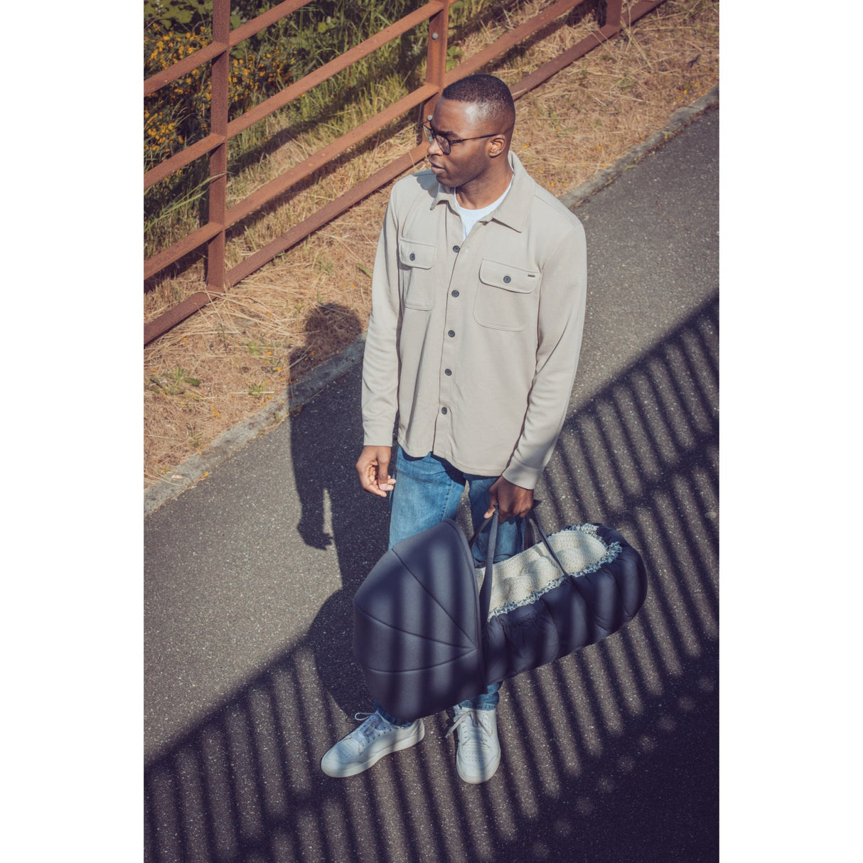 Sebra Blue Olive Hood For 3-In-1 Baby Nest