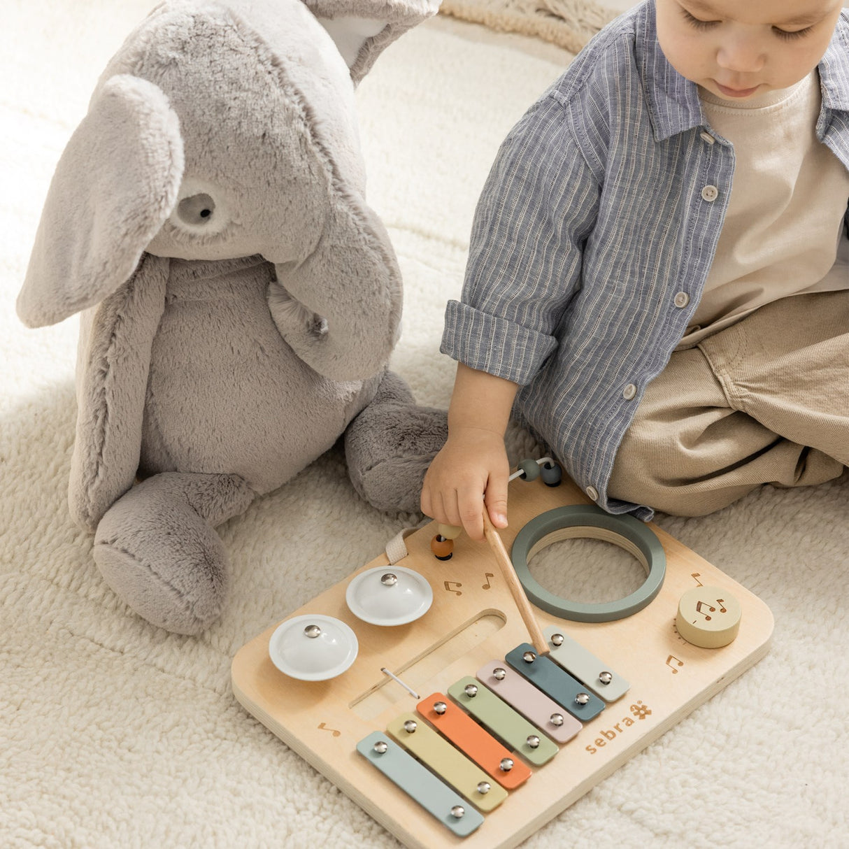 Sebra Wooden Activity Panel Music