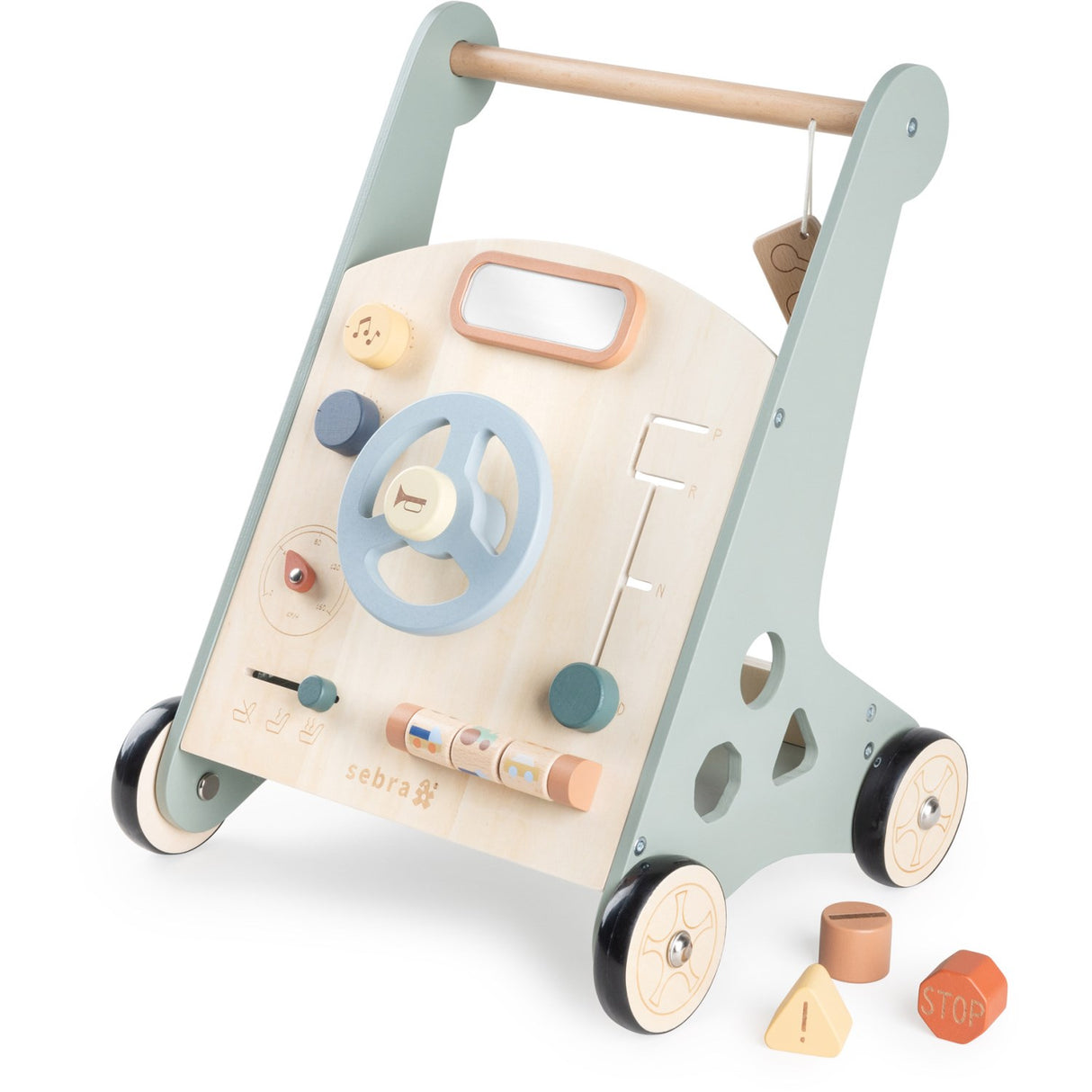 Sebra Wooden Activity Walker Car