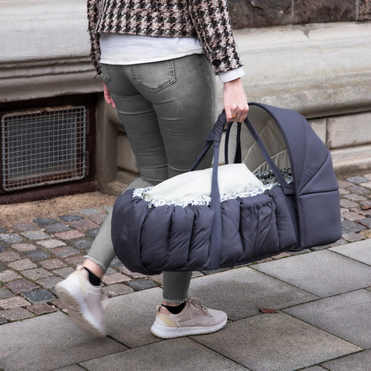 Sebra Blue Olive Hood For 3-In-1 Baby Nest